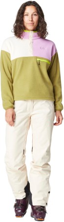 ARCCA WOMEN 1/4 ZIP Fleece 2025 green moss vanilla orchid 