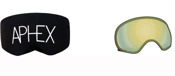 XPR THE ONE EDITION Magnet Schneebrille 2025 mountain strap/revo gold + Zusatzglas yellow 