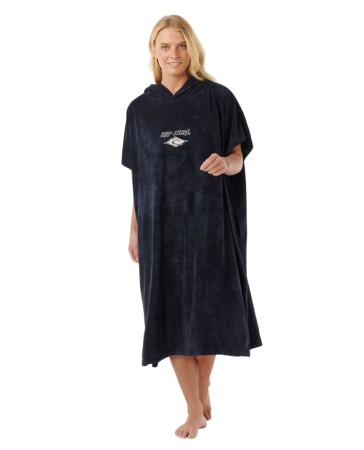 CLASSIC SURF HOODED Poncho 2026 black/off white 