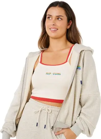 SURF SIDE SPLICED Zip Hoodie 2026 grey marle 