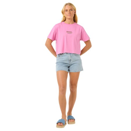 SUN SEA CROP T-Shirt 2025 pink 