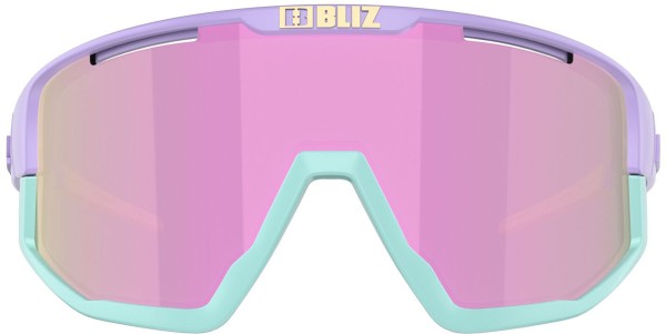 FUSION Sonnenbrille 2026 matt pastel purple/yellow logo/brown pink multi 