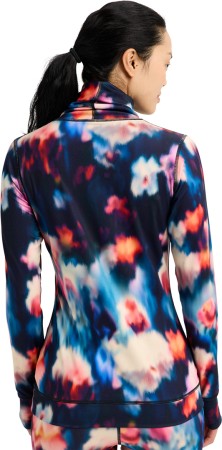 WOMEN MIDWEIGHT LONG NECK CREW Top 2026 floral blur 
