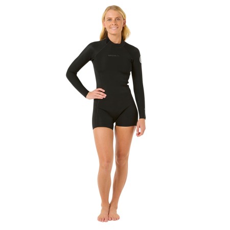 WOMENS DAWN PATROL 2/2 LS Shorty 2025 black 