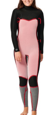 WOMENS DAWN PATROL 4/3 CHEST ZIP Full Suit 2025 black 