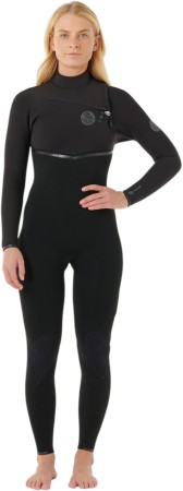 WOMENS E BOMB 4/3 CHEST ZIP Full Suit 2026 black 