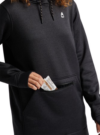 WOMEN OAK LONG Hoodie 2025 true black heather 