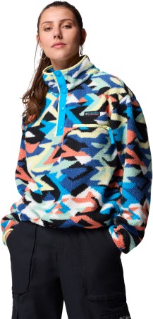 HELVETIA II PRINTED CROPPED WOMEN Fleece 2026 compass blue reflections/compass blue 