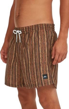 CALI PRINT 15 Boardshort 2025 orange pressed lines 