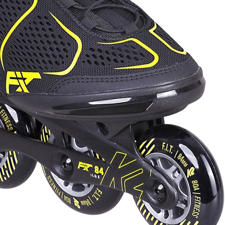 F.I.T. 84 SPEED ALU Inline Skate black/yellow 