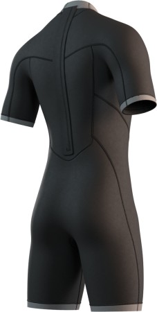 BRAND 3/2 BACK ZIP Shorty 2025 black 