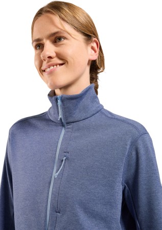 GRID WOMEN Zip Fleece 2026 blue heron melange 