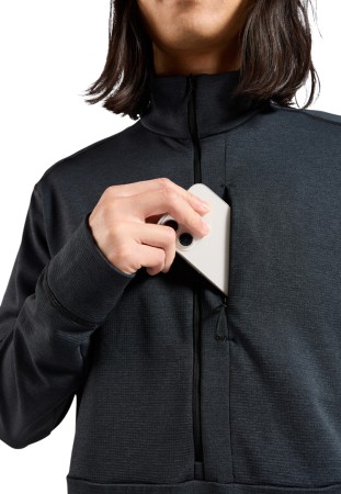 GRID Zip Fleece 2026 black melange 