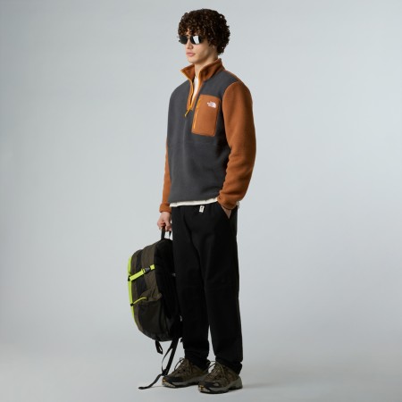 YUMIORI 1/4 Zip Fleece 2026 asphalt grey/burnt umbe 