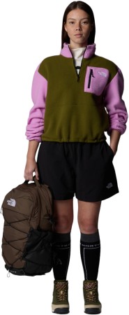 WOMEN YUMIORI 1/4 ZIP Fleece 2025 forest olive/dragonfruit/tnf black 