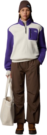 WOMEN YUMIORI 1/4 ZIP Fleece 2025 white dune/peak purple/tnf black 