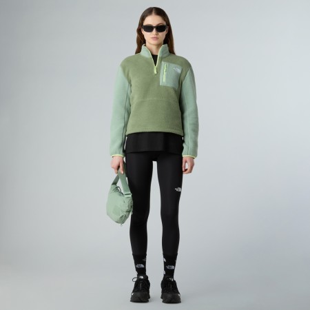WOMEN YUMIORI 1/4 Zip Fleece 2026 bark mist/slate moss 