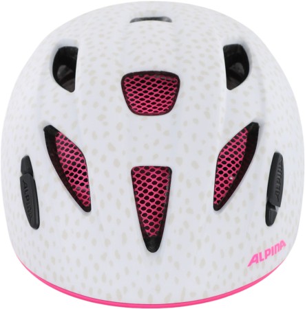 XIMO LE Helm 2025 white pink dots matt 