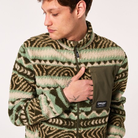 MOUNTAIN FIRE SHERPA Zip Fleece 2026 green norway pattern 