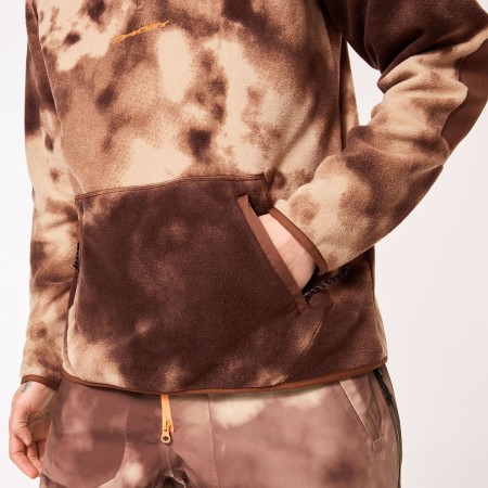 TC RYKKINN RC Zip Fleece 2024 brown clouds print 