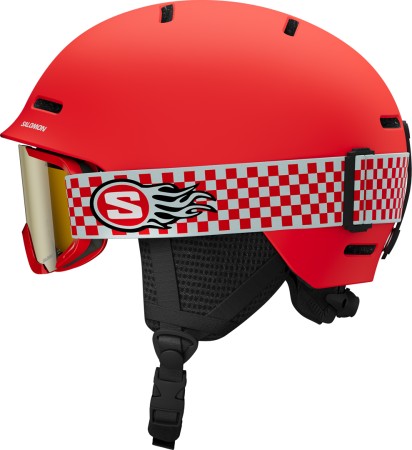 PLAYER COMBO Helm 2027 cherry tomato/silver mirror 