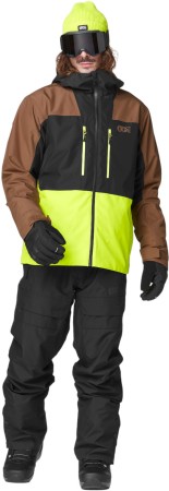 OBJECT Jacket 2025 cocoa brown black acidlime 