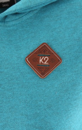 PATCH Zip Hoodie turquoise heather 