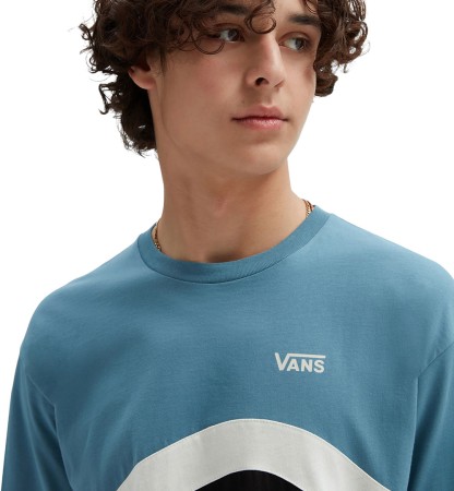 SIDESTRIPE BLOCK T-Shirt 2025 black/bluestone 
