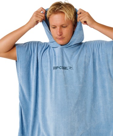 BRAND HOODED TOWEL Poncho 2026 faded denim 