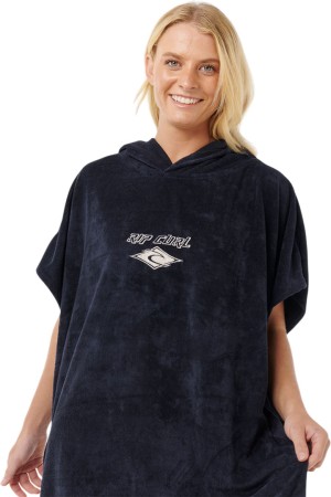 CLASSIC SURF HOODED Poncho 2026 black/off white 