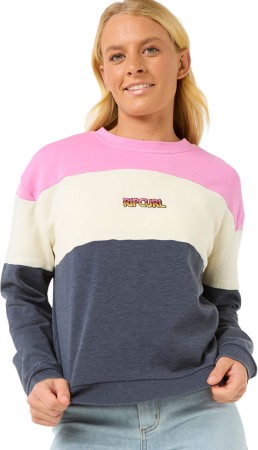 LAS DALIAS COLOURBLOCK CREW Sweater 2025 navy 