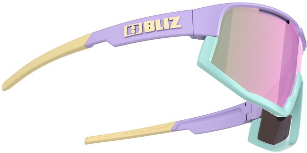 FUSION Sonnenbrille 2026 matt pastel purple/yellow logo/brown pink multi 