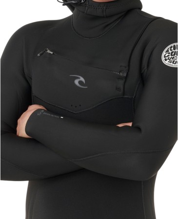 DAWN PATROL HOOD 5/4 CHEST ZIP Full Suit 2026 black 
