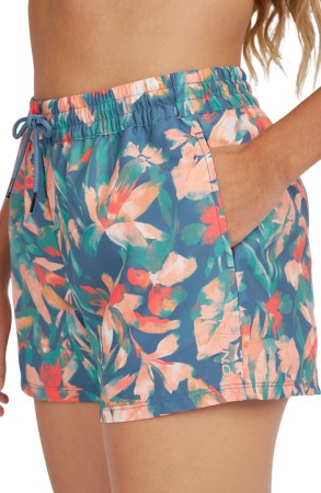 ESSENTIALS 12 PRINT Boardshort 2025 blue painted tropics 