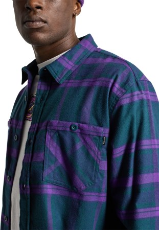 FAVORITE Flannel Shirt 2025 deep emerald/imperial purple plaid 