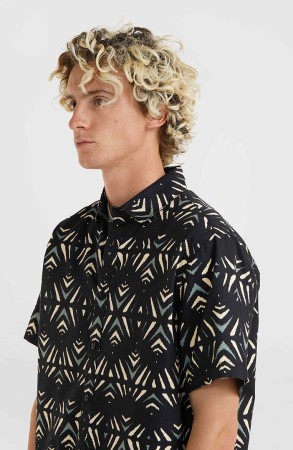 MIX MATCH BEACH Hemd 2024 black fade ikat 