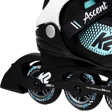 ASCENT 80 W Inline Skate black/white/turquise 