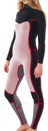 WOMENS DAWN PATROL 4/3 CHEST ZIP Full Suit 2023 black 