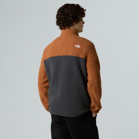 YUMIORI 1/4 Zip Fleece 2026 asphalt grey/burnt umbe 