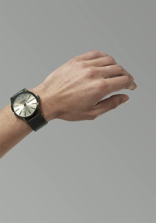 SENTRY LEATHER Watch vintage white/surplus 