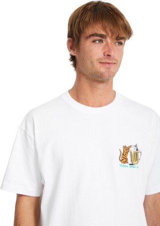 CURIOUS CAT T-Shirt 2025 white 