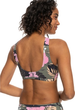 ROXY PRO THE POP UP CROP Bikini Top 2024 anthracite classic p 