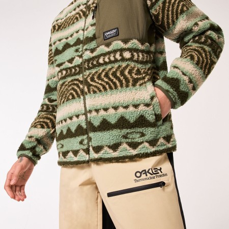 MOUNTAIN FIRE SHERPA Zip Fleece 2026 green norway pattern 