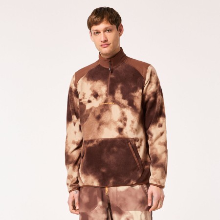 TC RYKKINN RC Zip Fleece 2024 brown clouds print 