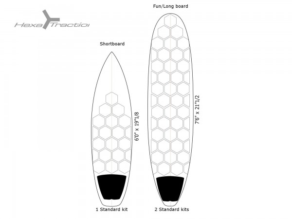 20 PIECES Hexa Traction Pad black 