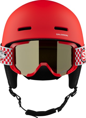PLAYER COMBO Helm 2027 cherry tomato/silver mirror 