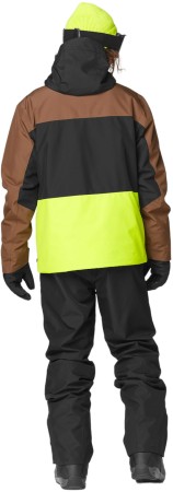 OBJECT Jacket 2025 cocoa brown black acidlime 