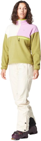 ARCCA WOMEN 1/4 ZIP Fleece 2025 green moss vanilla orchid 