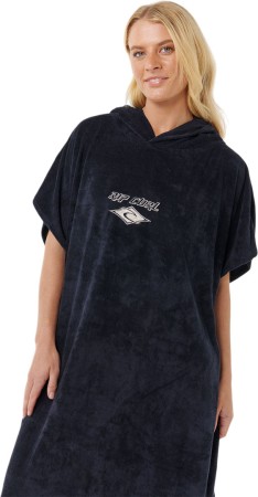 CLASSIC SURF HOODED Poncho 2026 black/off white 
