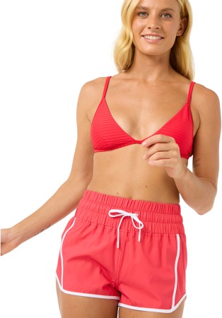 HIGH WAIST RETRO VOLLEY 3 Boardshort 2025 hibiscus red 